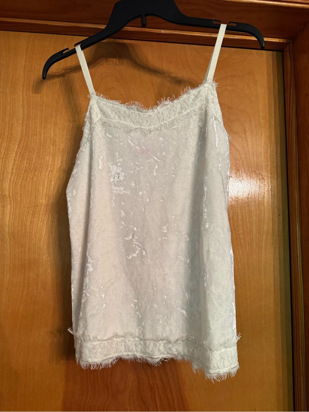 No Boundaries White Lace-Trim Camisole